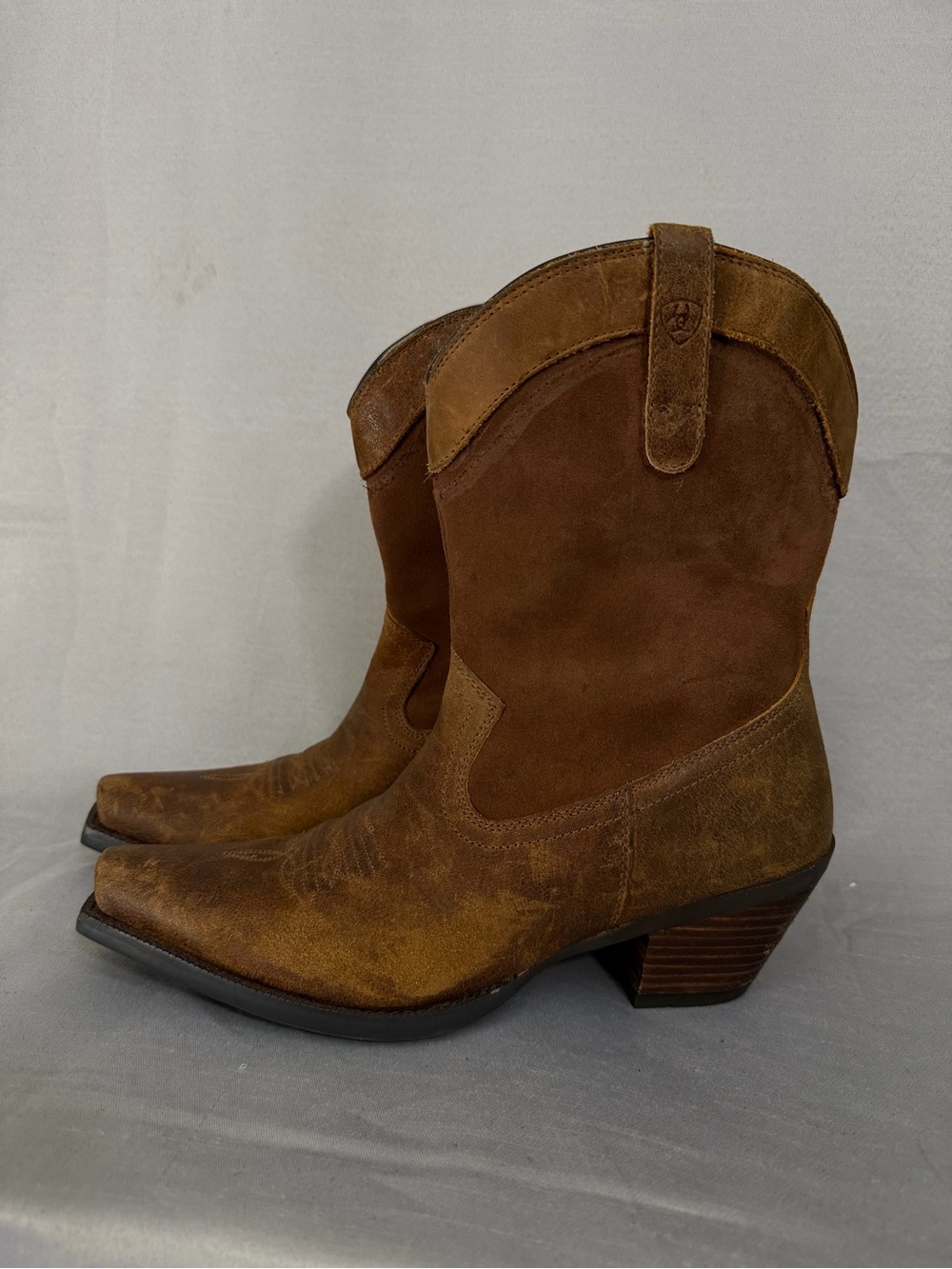 Ariat Maggie J Toe Women's Size 8.5 Sassy Brown Leather Western Boots Cowboy - Picture 2 of 11